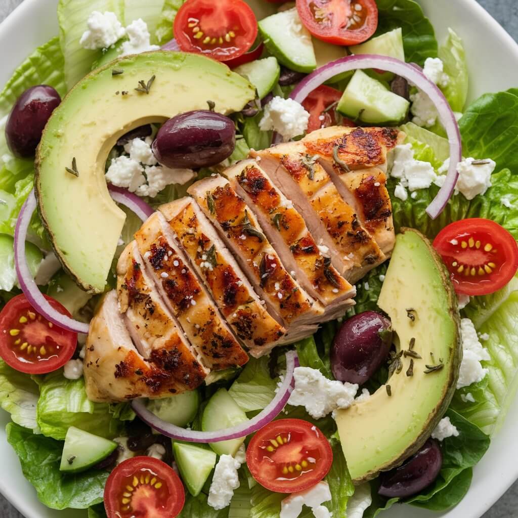 Mediterranean Chicken Salad for lunch