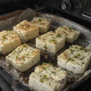 Preheating the oven for baked feta.